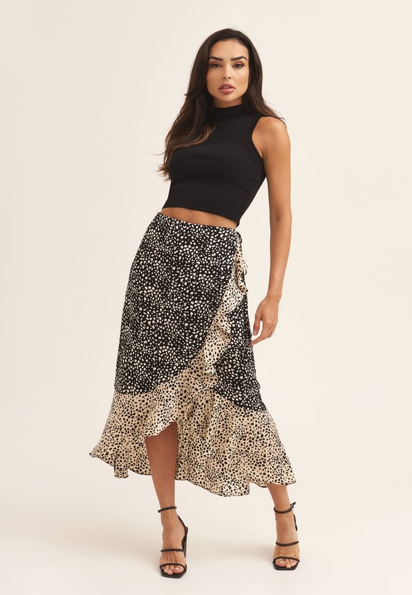 ANIMAL MIX PRINT RUFFLE  - Wrap skirt3