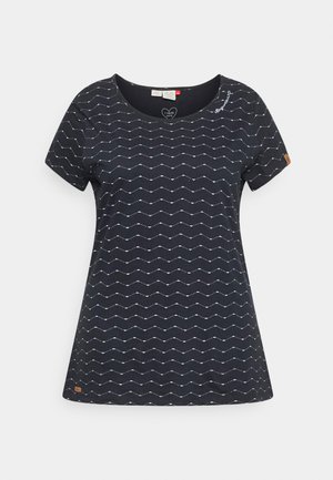 MINT ZIG ZAG PLUS - Print T-shirt - navy