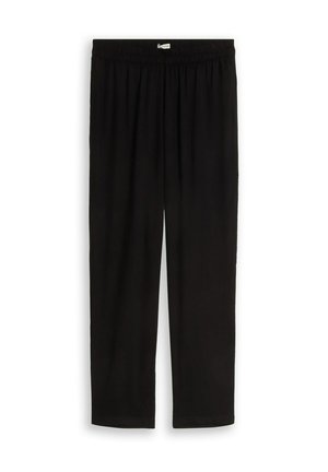 TOM TAILOR, LOOSE FIT PANTS - Stoffhose - deep black