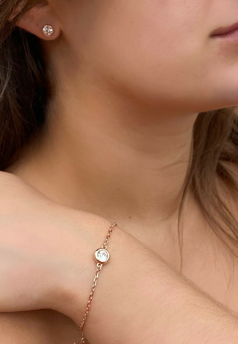 MYC Paris MOON SET - Orecchini - couleur or rose / cristal