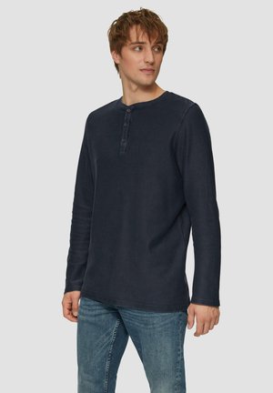 MIT GARMENT DYE - Longsleeve - tiefblau