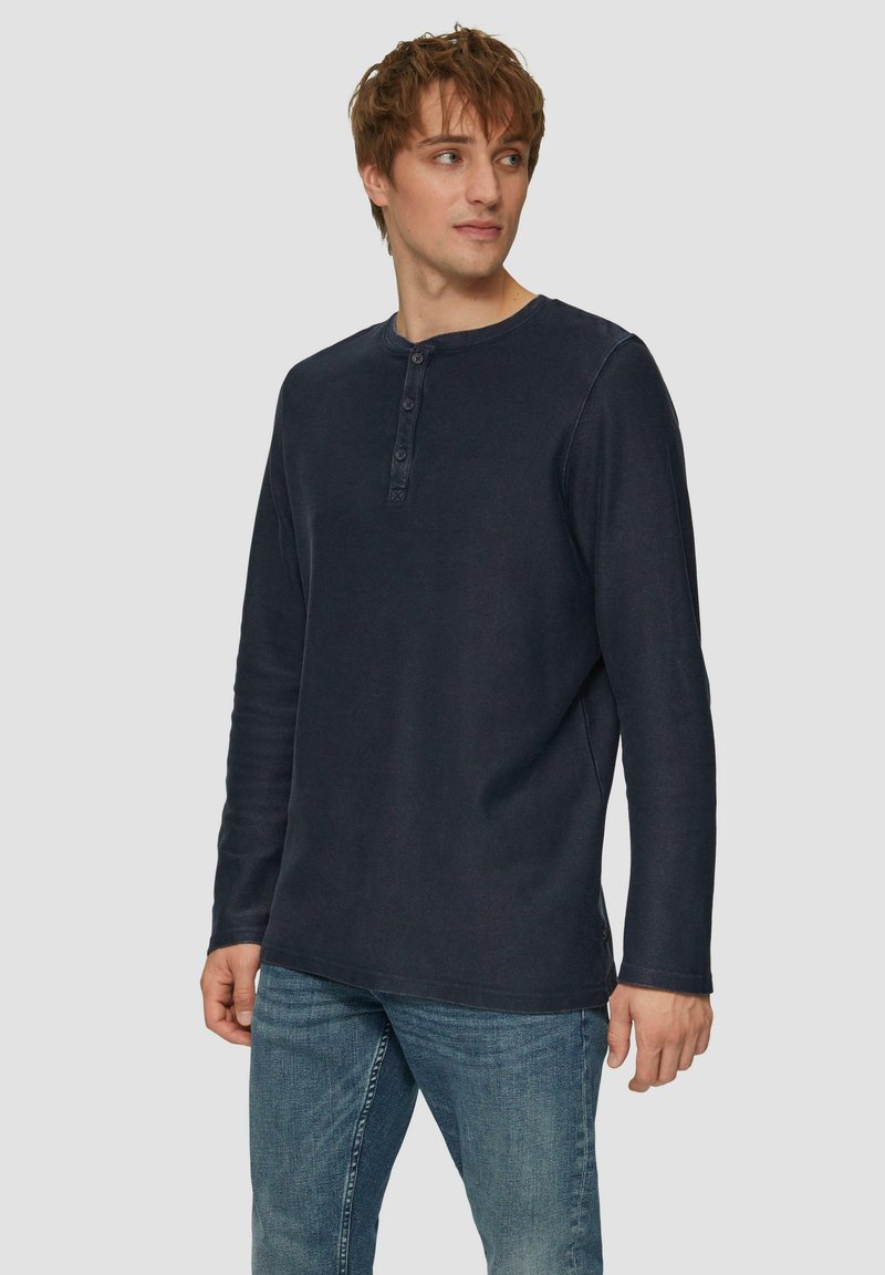 QS MIT GARMENT DYE - Longsleeve - tiefblau