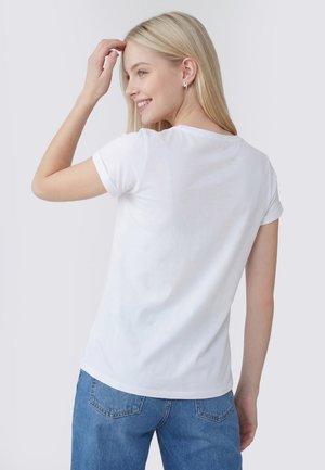 myMo, Nyomott mintás póló - white