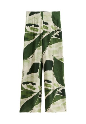 New Look WIDE LEG - Trousers - green pattern