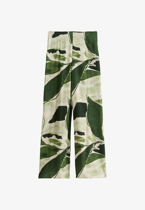 New Look WIDE LEG - Broek - green pattern