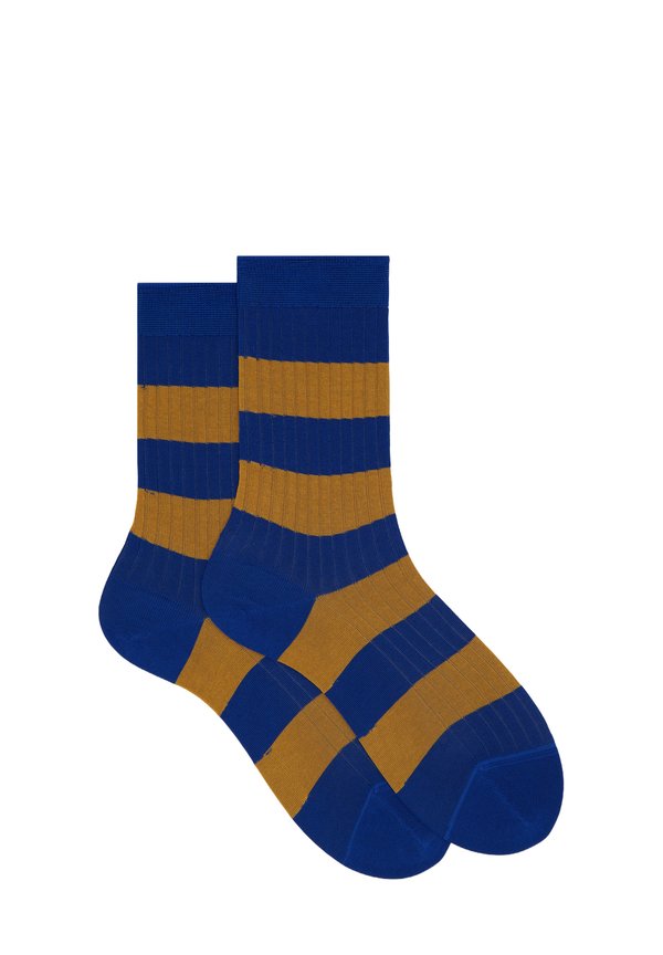 SHORT WITH TWO-TONE STRIPES - Socken - blu