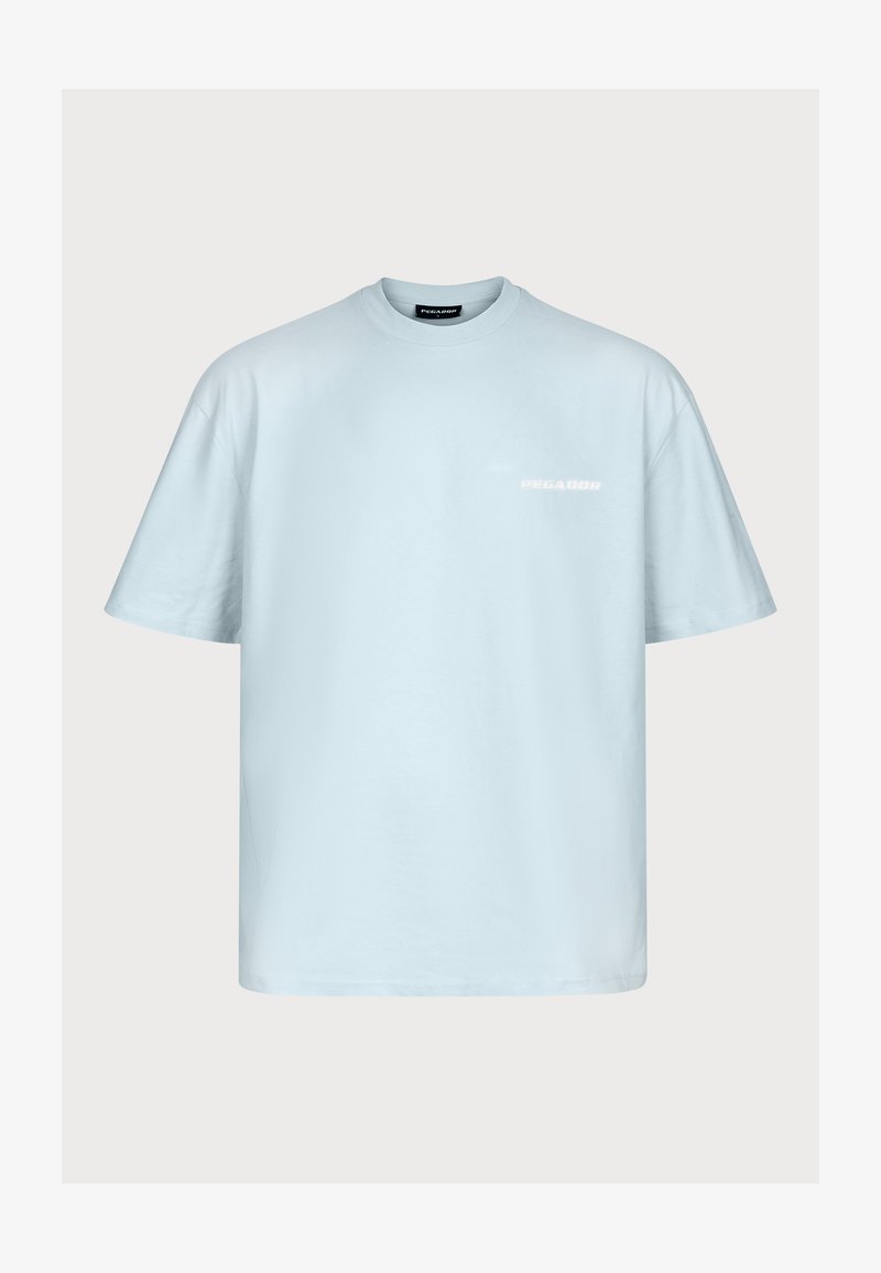 Pegador LOGO OVERSIZED TEE - T-paita - washed baby blue