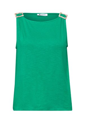 Street One, TOP MIT RUNDHALS UND SCHULTERDETAIL - Top - ever green