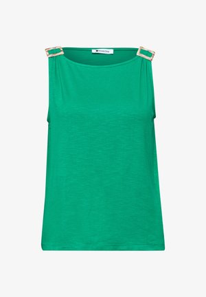 Street One, TOP WITH ROUND NECK AND SHOULDER DETAIL - Débardeur - ever green