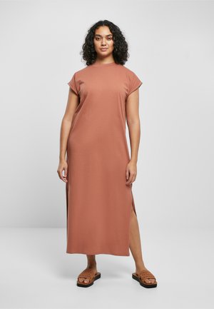 Urban Classics, DAMEN LADIES LONG EXTENDED SHOULDER DRESS - Robe en jersey - terracotta