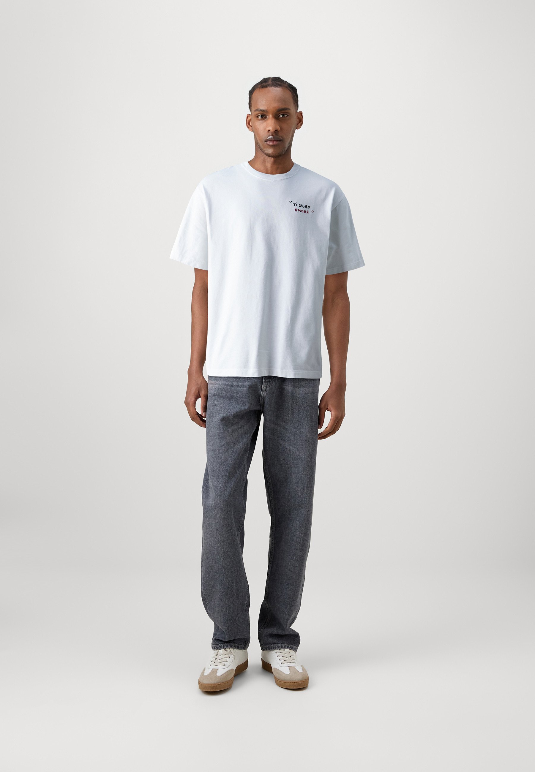 Samsøe Samsøe SAGIOTTO UNISEX - Print T-shirt - white ti