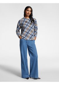 Elena Mirò STAMPATA E RICAMATA - Maglione - azzurro