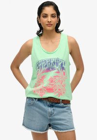 Superdry & Co PSYCH SURF GRAPHIC RACER - Top - neo mint green