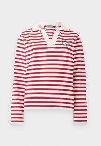 IKON SKETCH STRIPE - Top s dlouhým rukávem - scarlet sage/cream