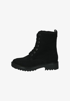 Caprice, Plateaustiefelette - black suede