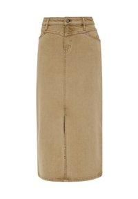 s.Oliver MIT WASCH-EFFEKTEN - Kokerrok - sandfarben