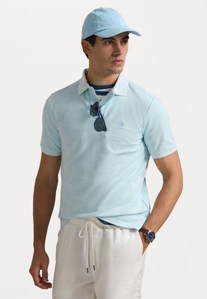 CUSTOM SLIM MINERAL-DYED POLO SHIRT - Pikeepaita - sky
