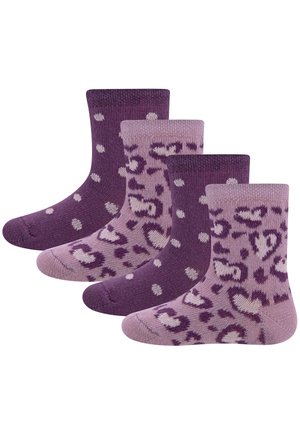 SOCKS LEPARD DOTS 4 PACK UNISEX - Calze - dusty mauve