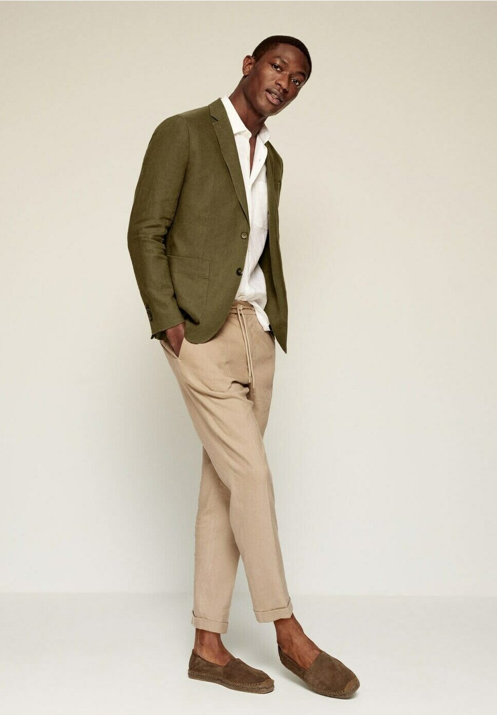 Mango Suit jacket - kaki/khaki - Zalando.de