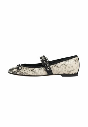 ASTRID PYTHON - Ballerinasko m/ rem - grey python print calf
