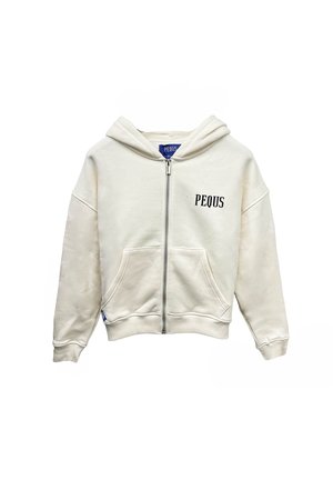 CROPPED CHEST LOGO - Zip-up sweatshirt - cream
