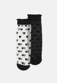 DAGMAR HEARTS SOCK 2 PACK - Kojinės - black