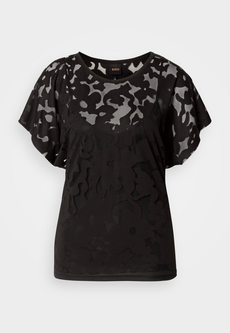 Boss T-shirt print zwart Boss T-shirt print zwart