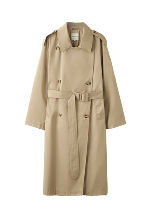 Stradivarius, LONG BASIC TRENCH COAT - Trench - mottled beige