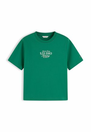 Tommy Hilfiger, TOMMY HILFIGER LOGO INTERLOCK KNIT CREW NECK T-SHIRT - Camiseta estampada - alaskan green