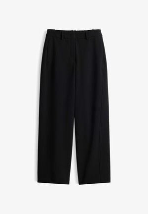 OPUS PANTS, MID RISE WEITER BEINVERLAUF - Stoffhose - black