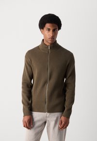 Lindbergh ZIP CARDIGAN - Neuletakki - olive