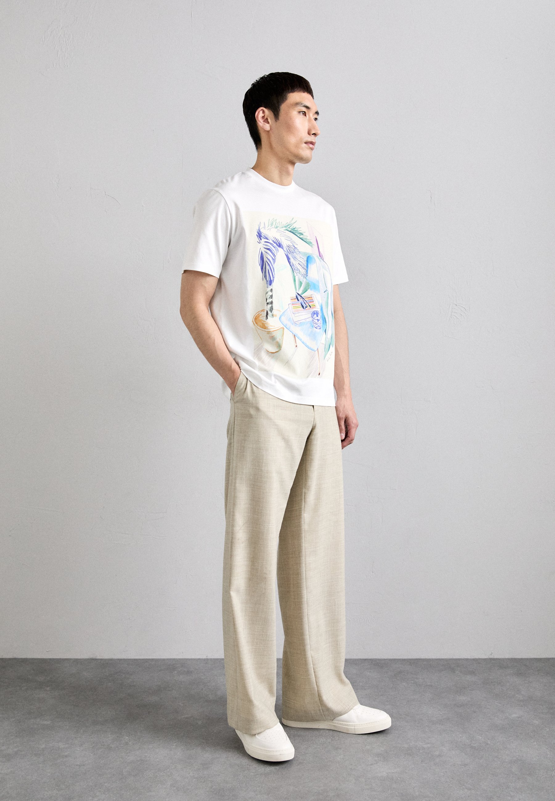 【関税込み】Paul Smith ホワイト Life Drawing Tシャツ Paul Smith LIFE DRAWING - Print T-shirt - white - Zalando.co.uk