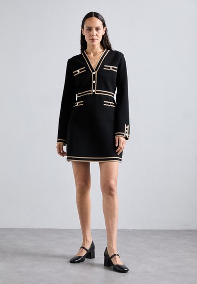 Tory Burch KENDRA DRESS - Robe fourreau - black/camel