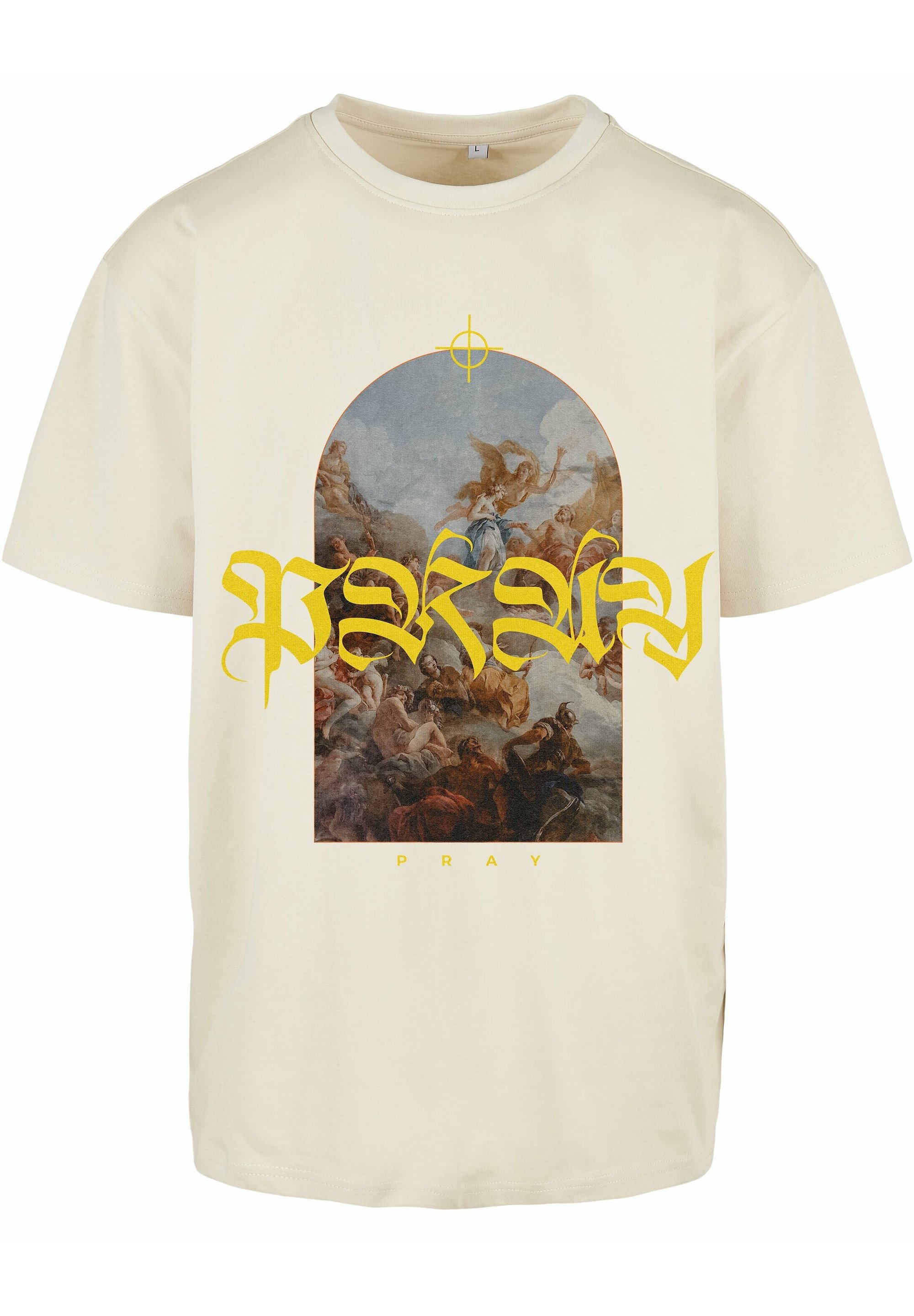 Upscale by Mister Tee PRAY PAINTING Print T-shirt sand