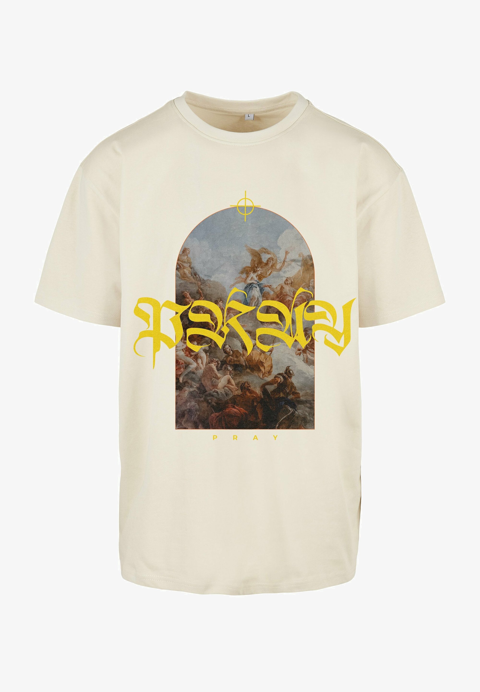 Upscale by Mister Tee PRAY PAINTING Print T-shirt sand