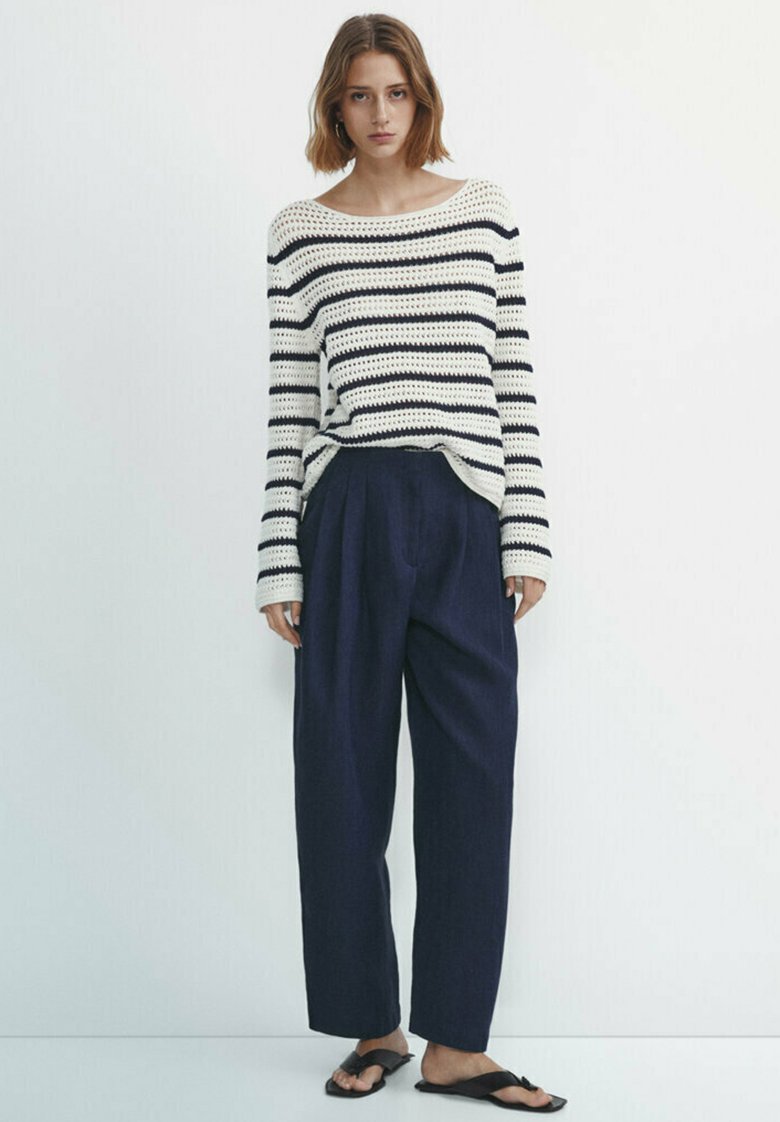 Pull en tricot à motifs Massimo Dutti vintage des années 90 - L – Rokit