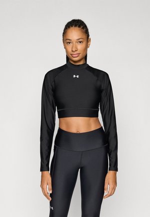 CROP - Longsleeve - ultimate black/white