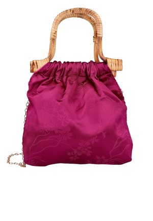 Pink Desert BOLSO DE FIESTA CON ASAS DE MADERA - Bolso de mano - berry