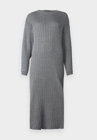 VMIVY  O-NECK ANKLE DRESS - Svetríkové šaty - medium grey