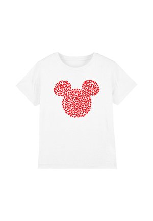 Disney MICKEY MOUSE VALENTINE'S DAY HEART EARS SILHOUETTE - Print T-shirt - white