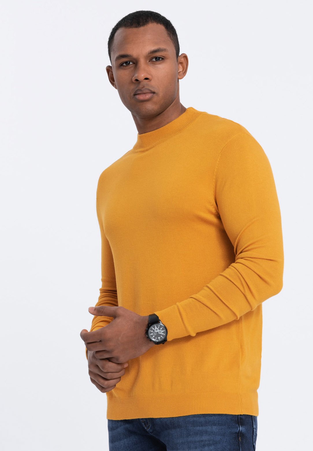 Ombre HALF TURTLENECK - Jumper - mustard yellow - Zalando