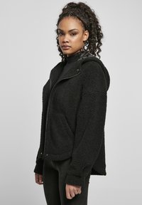 Urban Classics LADIES SHORT SHERPA JACKET - Fleecejas - black