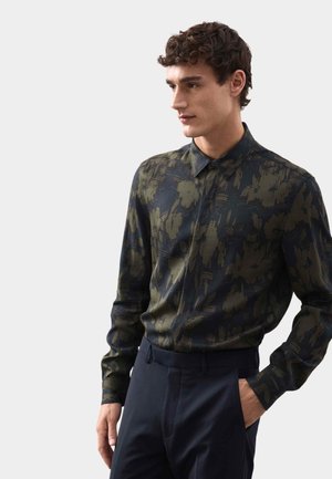 REGULAR FIT FLORAL  - Hemd - khaki mix