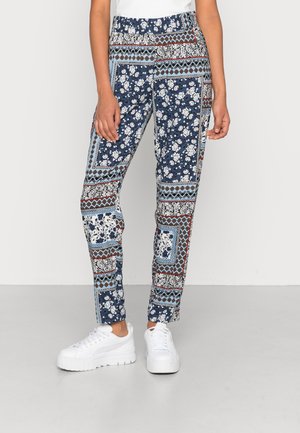 JDYSTARR LIFE PANT - Pantalones - blue indigo/multicolor ethnic