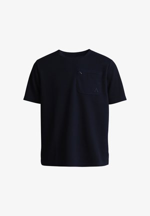 Alessandro Zavetti, SANTONI WAFFLE - T-shirt basique - midnight veil