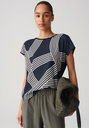 RUNDHALSAUSSCHNITT - Camicetta - coal blue
