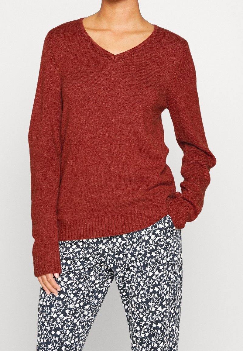 VILA Stickad tröja - red