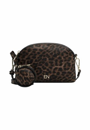 Borsa crossbody con stampa leopardata, dalla forma arrotondata, realizzata in ecopelle, dotata di una piccola pochette staccabile e hardware in tonalità oro.