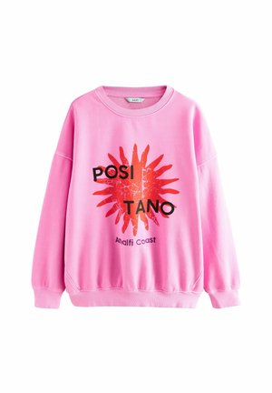 POSITANO CITY GRAPHIC PRINT CREW NECK - Sweatshirt - pink