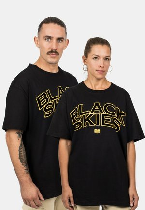 TEAM - Print T-shirt - black yellow